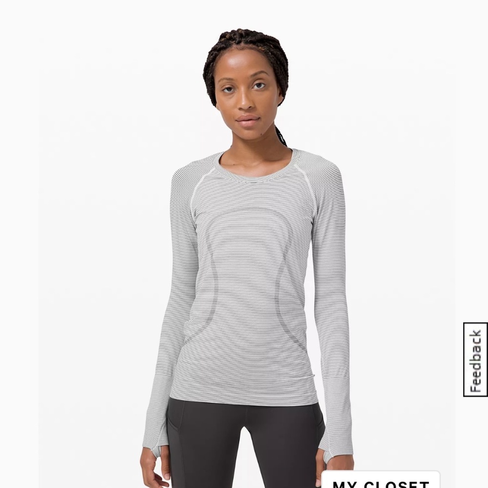 Lululemon striped Swiftly Tech Long Sleeve